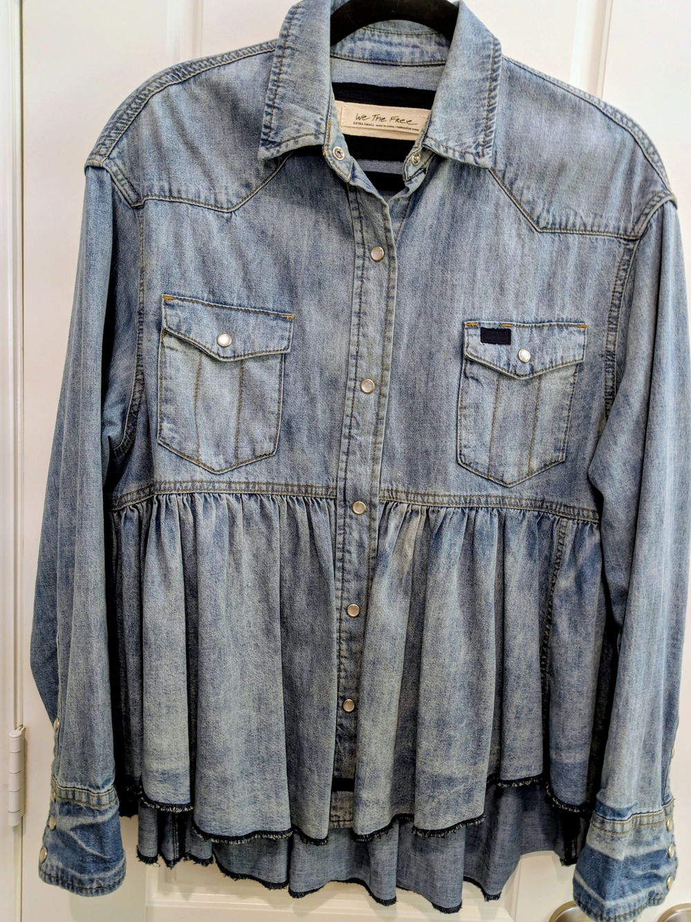 We The Free Denim Peplum Size XS